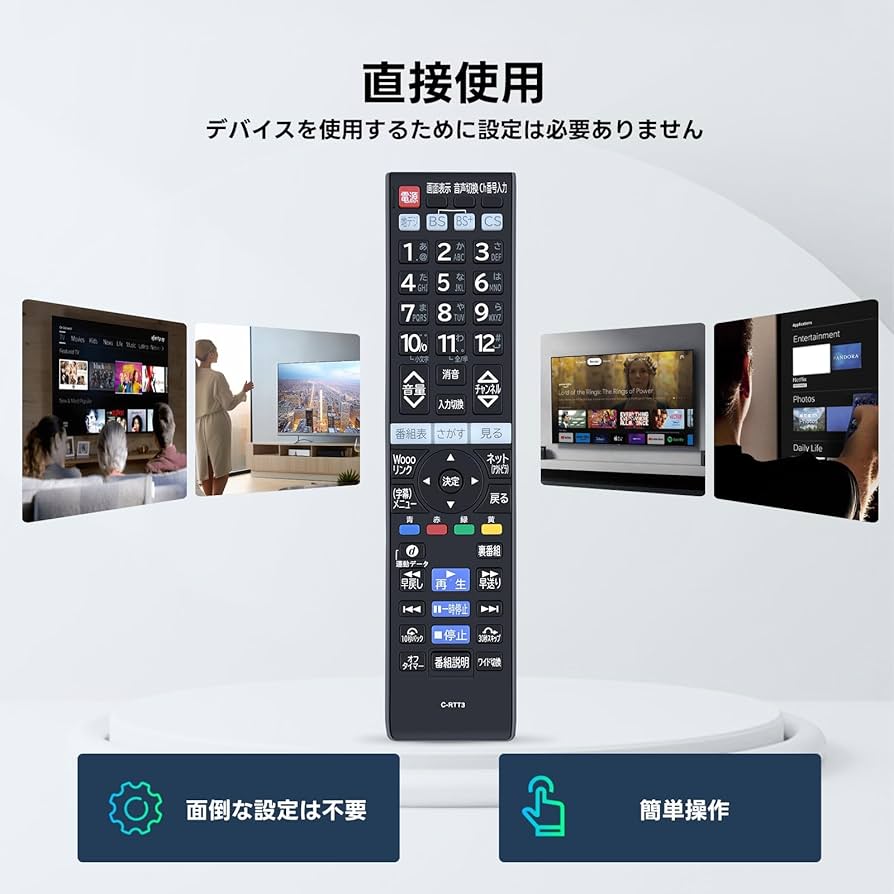 Amazon | テレビリモコン C-RTT3 for HITACHI 日立 Woooテレビ